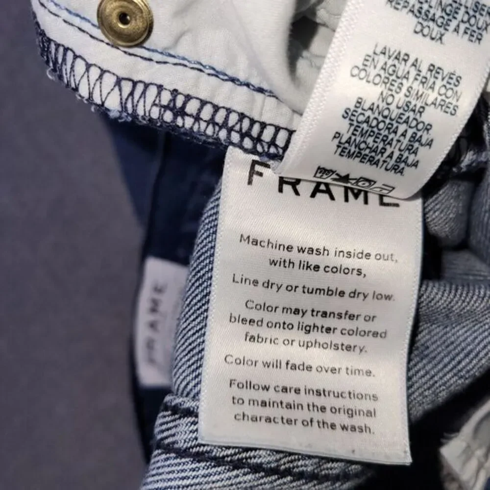 Frame Le High Skinny‎ Jeans Women 27 Blue Raw Hem